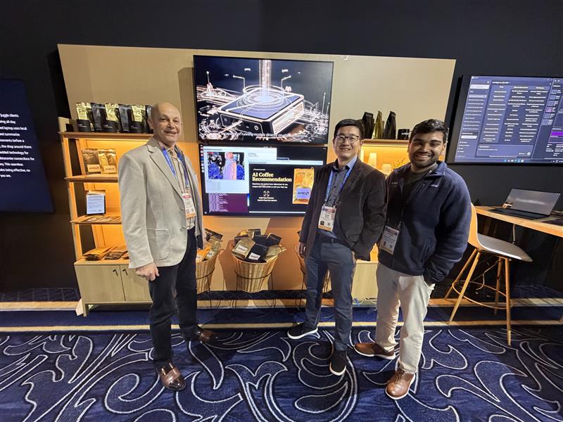 AMD and Univers Team at Event with our AI Box